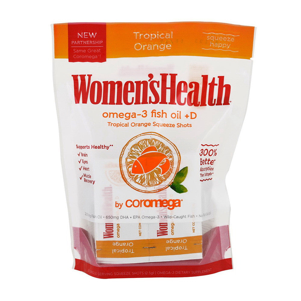 Coromega Women's Health Omega 3 Fish Oil D, Tropical Orange, 120 Ea